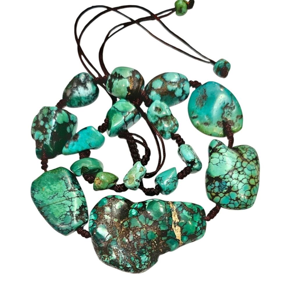 antique himalyan turquoise necklace fine collection.